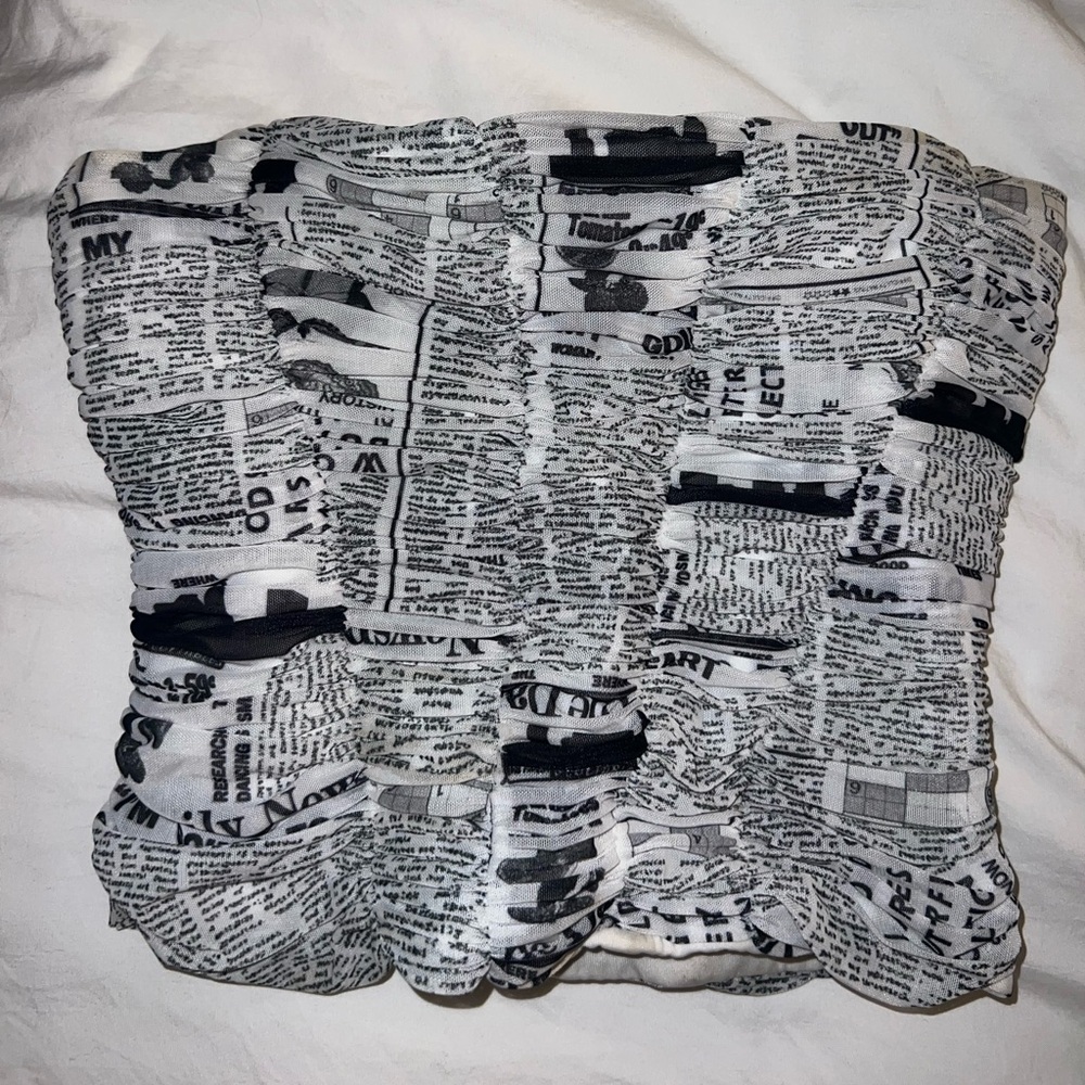 Newspaper Print Corset